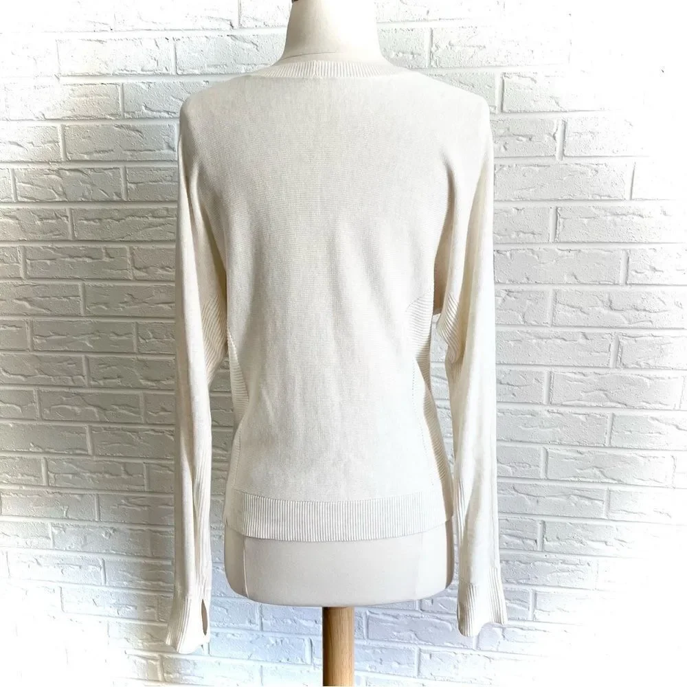Lululemon Cashlu Knit Pullover Heathered White Opal Size 6